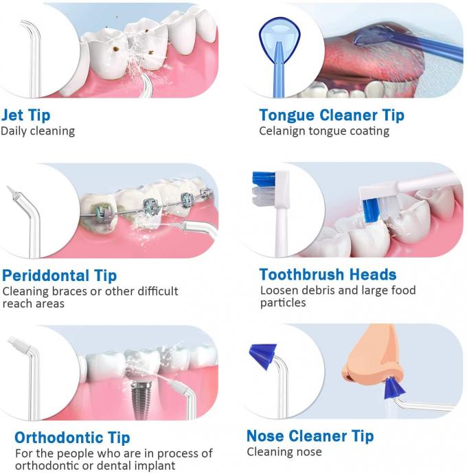 Flosser dental sin cuerda profesional del agua de Flosser del agua de Electric con diseño impermeable y 5 modos