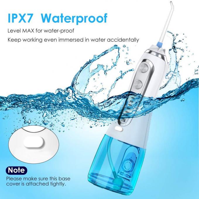 Limpiador sin cuerda de los dientes de Flosser del agua, Irrigator oral dental portátil 5 modos, 6 extremidades del reemplazo, prenda impermeable IPX7
